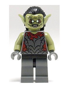 LEGO MINIFIGURA LOTR Moria Orc con escudo y cimitarra