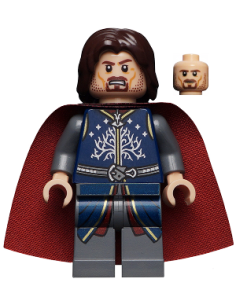 LEGO MINIFIGURA LOTR Aragorn con capa bicolor (rojo/negro)