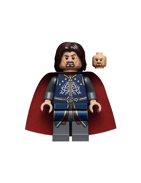 LEGO MINIFIGURA LOTR Aragorn con capa bicolor (rojo/negro)