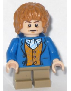 LEGO MINIFIGURA LOTR Bilbo Baggins (chaqueta azul) SOLO MINIFIGURA