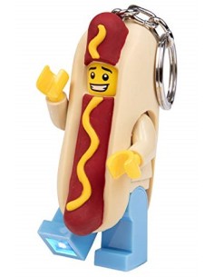 LEGO MINIFIGURAS LLAVERO LINTERNA CHICO HOTDOG 8 CM