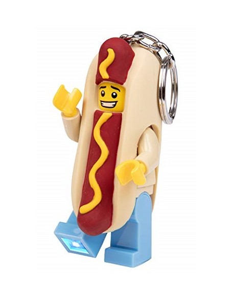 LEGO MINIFIGURAS LLAVERO LINTERNA CHICO HOTDOG 8 CM