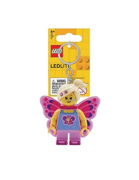 LEGO MINIFIGURAS LLAVERO LINTERNA CHICA MARIPOSA 8 CM