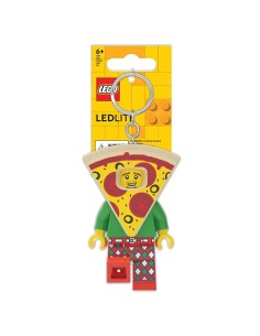 LEGO MINIFIGURAS LLAVERO LINTERNA CHICO PIZZA 8 CM