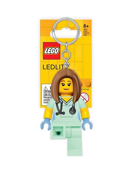 LEGO MINIFIGURAS LLAVERO LINTERNA ENFERMERA 8 CM