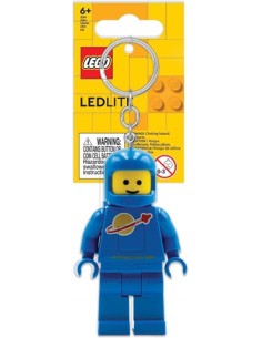 LEGO MINIFIGURAS LLAVERO LINTERNA ASTRONAUTA AZUL 8 CM
