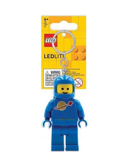 LEGO MINIFIGURAS LLAVERO LINTERNA ASTRONAUTA AZUL 8 CM