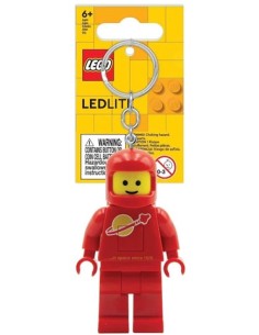 LEGO MINIFIGURAS LLAVERO LINTERNA ASTRONAUTA ROJO 8 CM