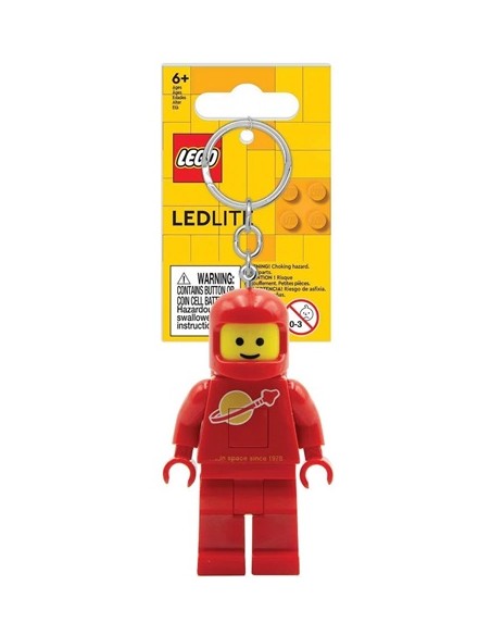 LEGO MINIFIGURAS LLAVERO LINTERNA ASTRONAUTA ROJO 8 CM