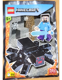 LEGO MINECRAFT Steve with Spider foil pack