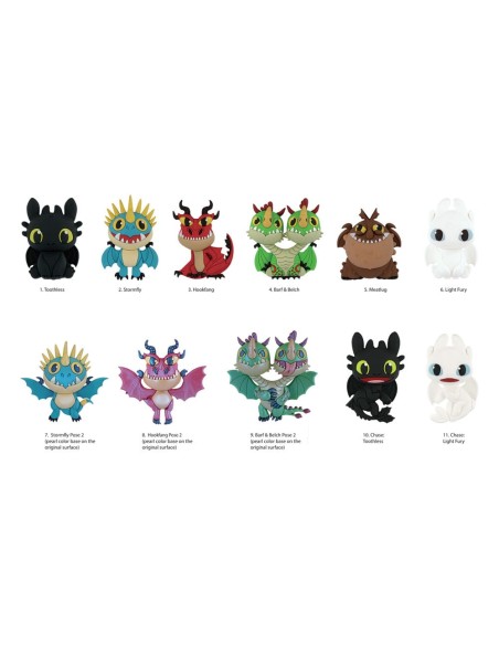 Como entrenar a tu dragón Colgantes llavero PVC 3D Serie 1