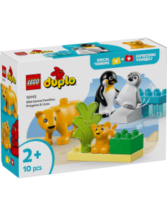LEGO DUPLO 10442 Familias de la Fauna Salvaje: Pingüinos y Leones