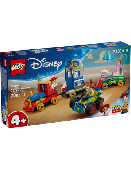 LEGO DISNEY 43264 Tren de Celebración de Toy Story y Coche RC (+4)