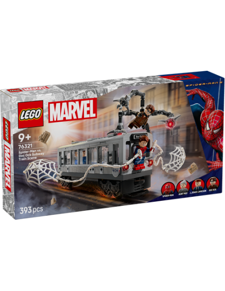 LEGO MARVEL 76321 Spider-Man vs. Doc Ock: Escena del Tren Subterráneo