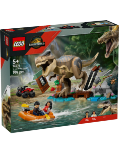 LEGO JURASSIC WORDL 76975 Huida por el Río y T. rex a la Caza