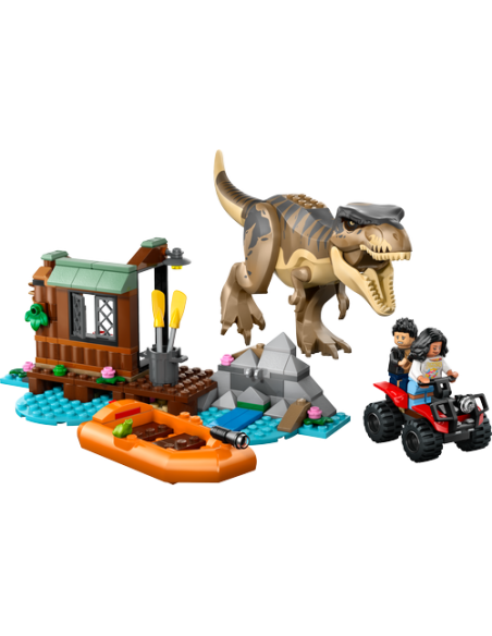 LEGO JURASSIC WORDL 76975 Huida por el Río y T. rex a la Caza