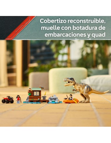 LEGO JURASSIC WORDL 76975 Huida por el Río y T. rex a la Caza