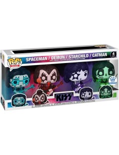 FUNKO POP ROCKS KISS (PACK 4 FUNKOS) EXC