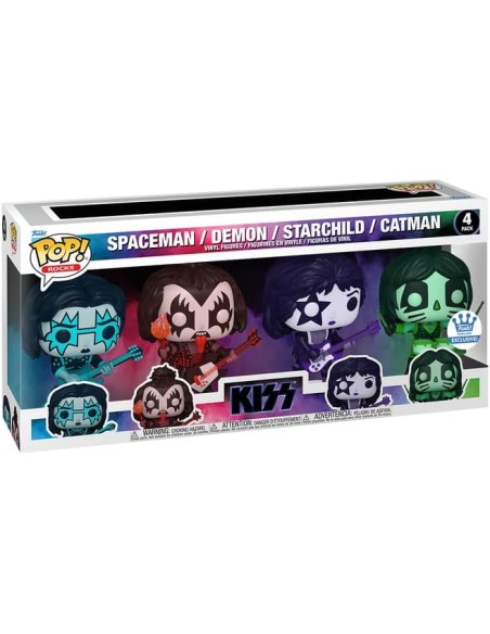 FUNKO POP ROCKS KISS (PACK 4 FUNKOS) EXC