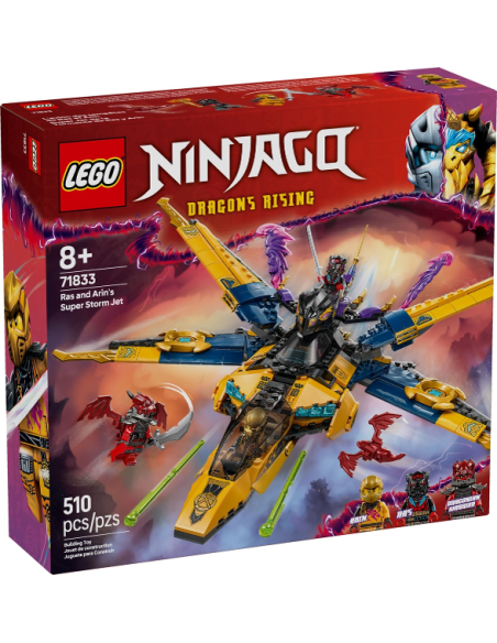 LEGO NINJAGO 71833 Super Jet de la Tormenta de Ras y Arin