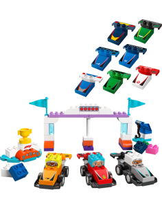 LEGO DUPLO 10445 Coches de Carreras y Pilotos del Equipo de F1 2