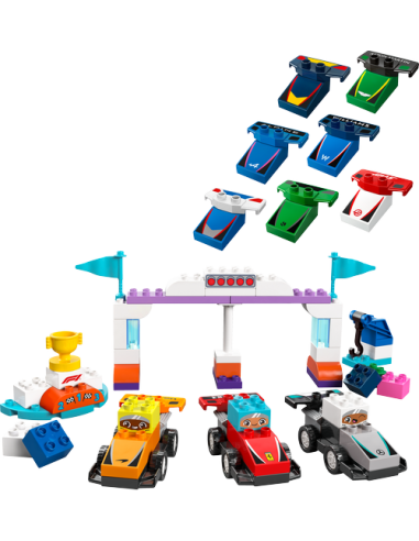 LEGO DUPLO 10445 Coches de Carreras y Pilotos del Equipo de F1