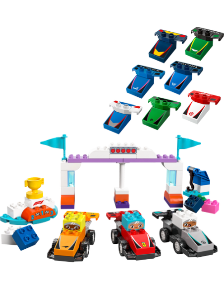 LEGO DUPLO 10445 Coches de Carreras y Pilotos del Equipo de F1
