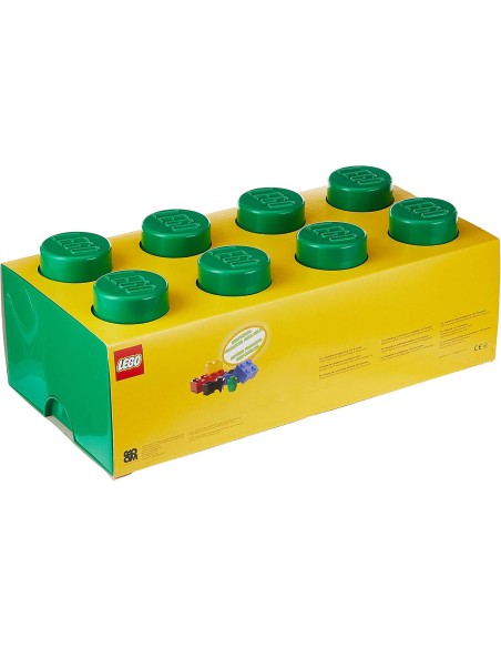 LEGO ALMACENAJE Ladrillo de almacenamiento de 8 espigas (Rojo)