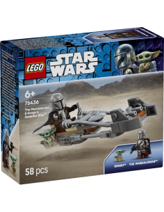 LEGO STAR WARS 75436 Moto Speeder del Mandaloriano y Grogu