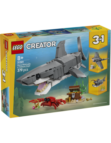 LEGO CREATOR 31381 Feroz Tiburón con Cofre del Tesoro