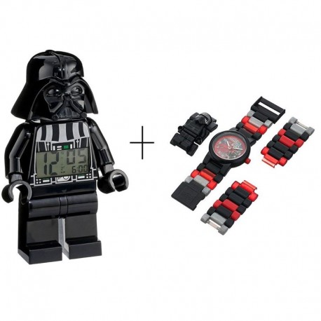 PACK de Reloj Despertador Darth Vader + Reloj de Muñeca