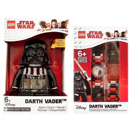 PACK de Reloj Despertador Darth Vader + Reloj de Muñeca