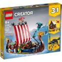 LEGO CREATOR 31132 Barco Vikingo y Serpiente Midgard