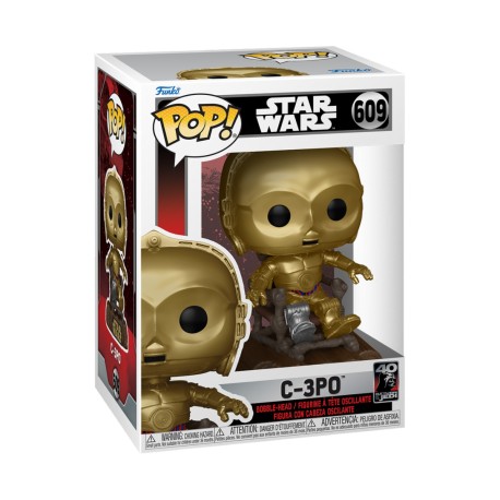 FUNKO POP STAR WARS RETURN OF THE JEDI 40TH C3PO IN CHAIR (609)