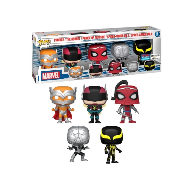 FUNKO POP MARVEL SPIDERMAN 5 PACK AMAZON EXCLUSIVE