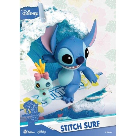 Disney Summer Series Diorama D-Stage Stitch Surf 15 cm
