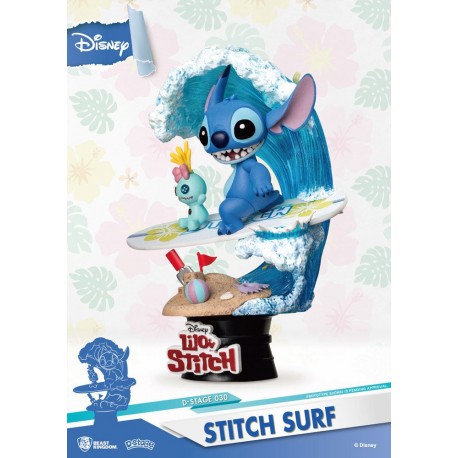 Disney Summer Series Diorama D-Stage Stitch Surf 15 cm