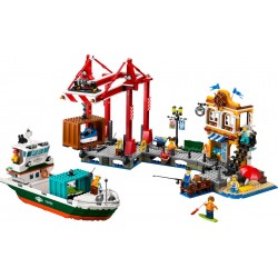 LEGO CITY 60422 Puerto Marítimo con Buque de Mercancías 2