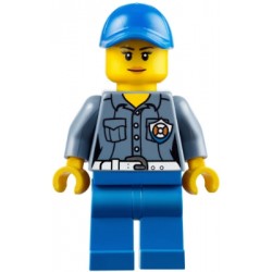 LEGO MINIFIGURA CITY Coast Guard Worker with Skis and Ski Poles