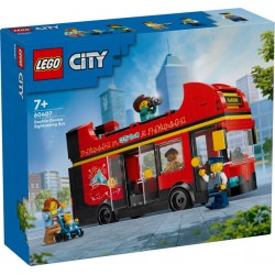 LEGO CITY 60407 Autobús Turístico Rojo de Dos Plantas