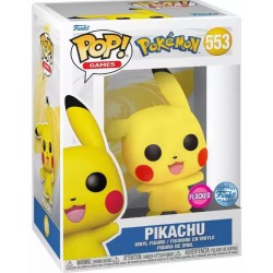 FUNKO POP GAMES POKEMON PIKACHU WAVING FLOKED (553) EXC
