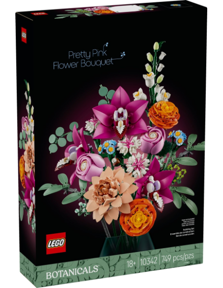LEGO BOTANICALS 10342 Ramo de Flores Fantasía en Rosa