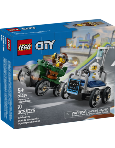 LEGO CITY 60459 Pack de Coches de Carreras: Avión vs. Cama de Hospital